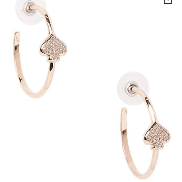 kate spade Jewelry - Kate Spade Rose Gold colored Everyday Spade Hoops